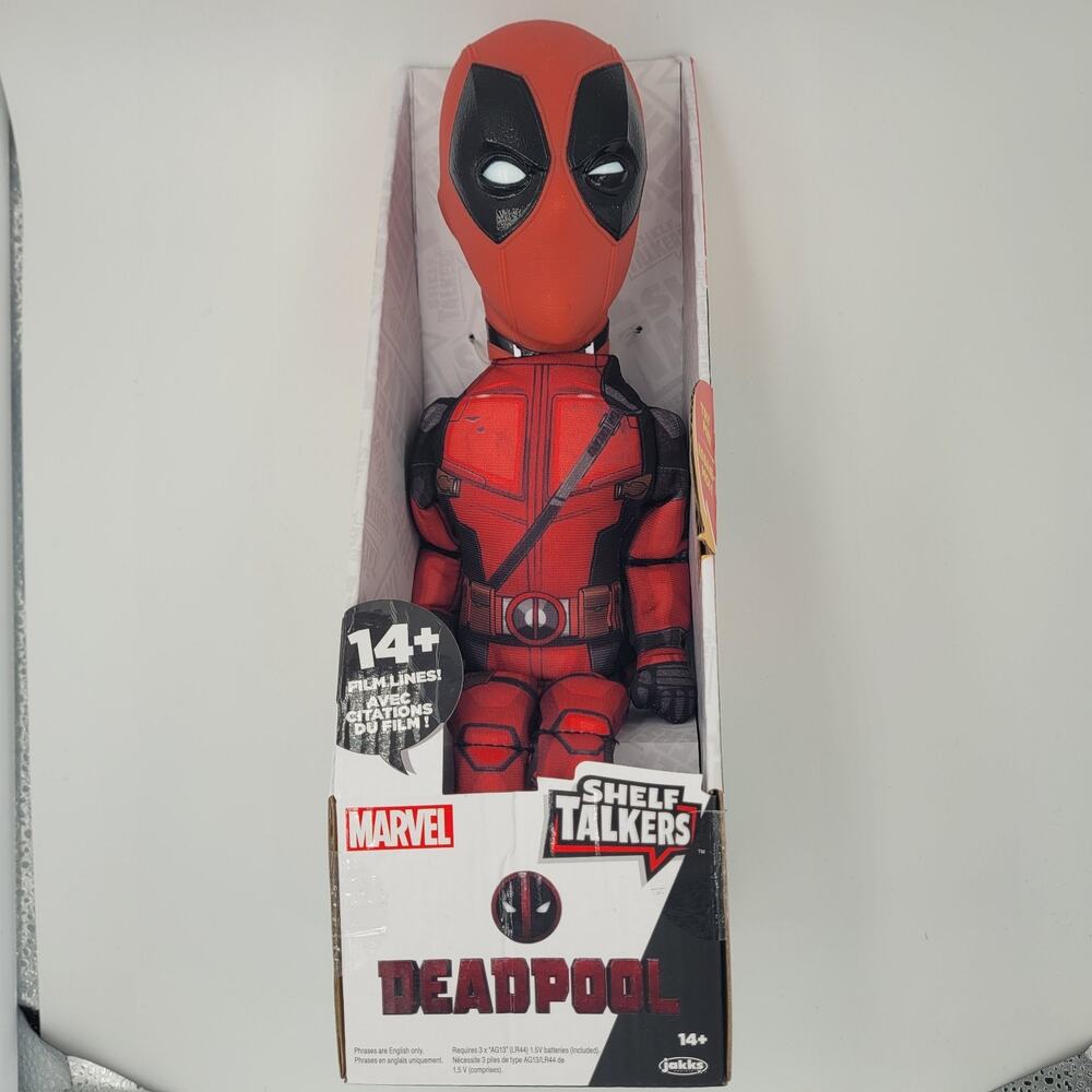 Marvel Talking Deadpool Jakks Pacific Shelf Talkers 12 Inch Pull String Doll